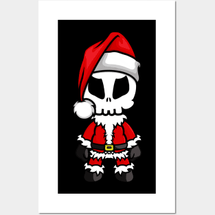 Santa Skully Posters and Art